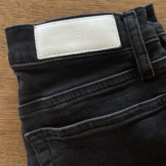 ReDone Crop Jeans High Rise Ankle straight lived-in black size 25 - Picture 6 of 6